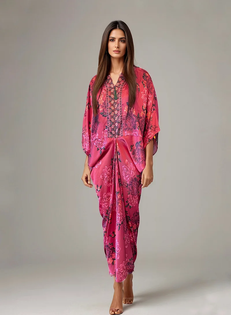 ECSTACY Floral Print Kaftan