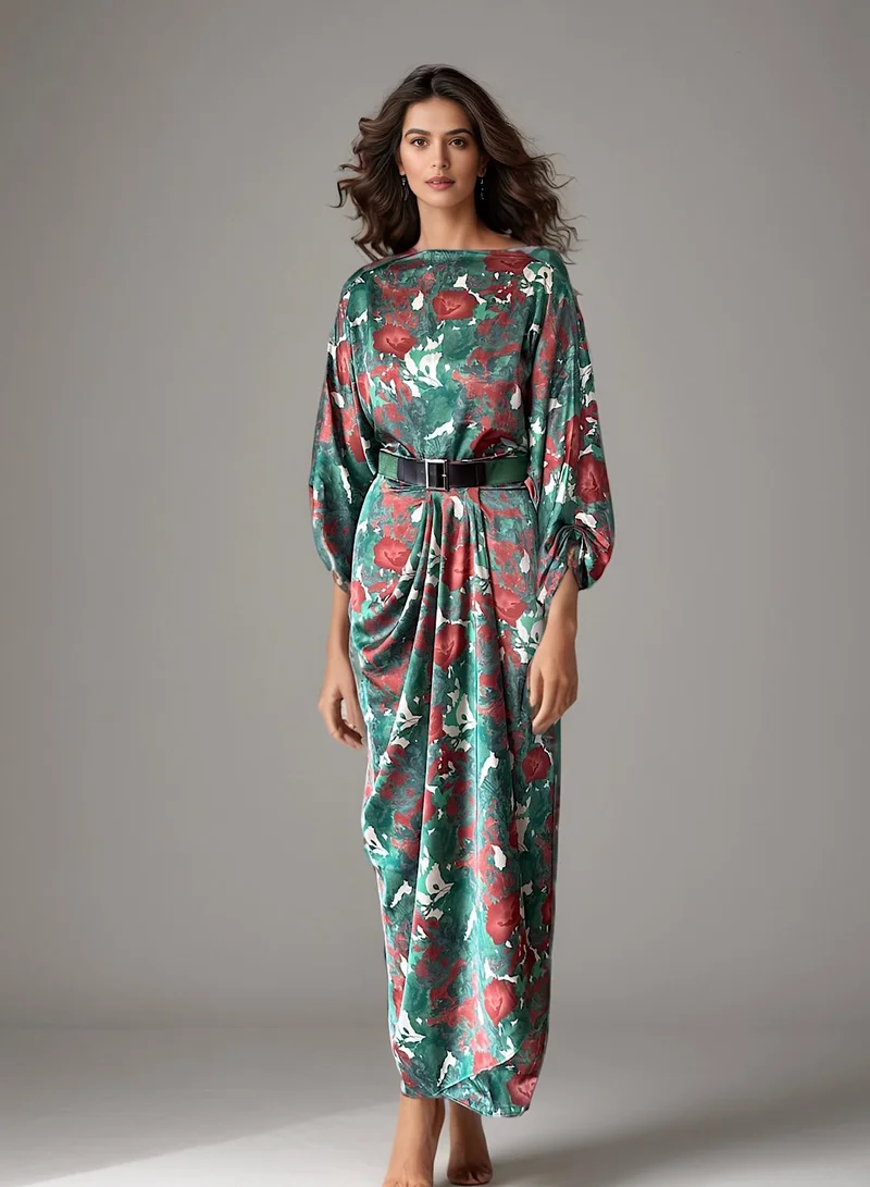 ECSTACY Pleat Drape Dress