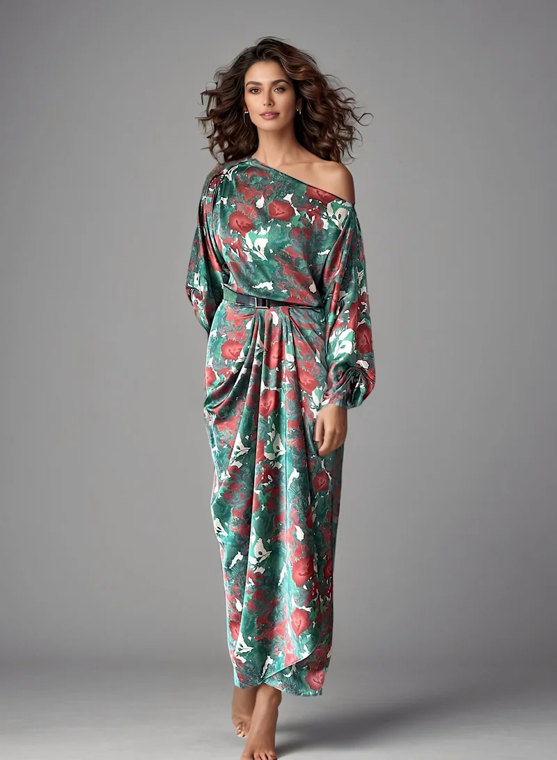 ECSTACY Pleat Drape Dress