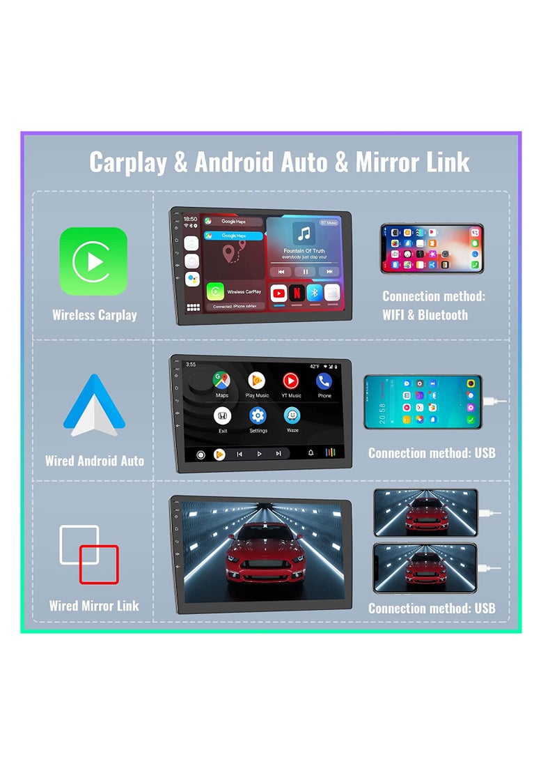 SHEZA STAR - 9 Inch Android Screen For Car 2GB RAM 32 GB Memory Support Apple Carplay Android Auto Full HD IPS Touch Screen Display built In Bluetooth USB Radio WiFi PlayStore Night Vision Camera included - Image 1