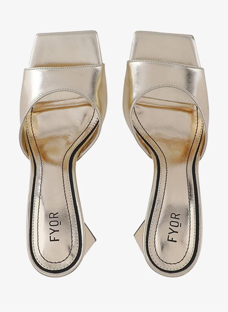 Fyor  Metallic Pyramid Heel Sandal BWR 021 for Women | Best Price UAE