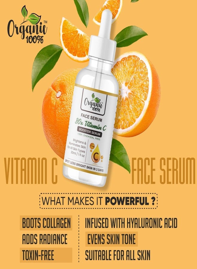 أورجانيك سيروم الوجه "أورجانيك سكين ناتشورالز"، برايت كومبليت 30X فيتامين سي بوستر، يزيد من إشراقة البشرة فورًا ويقلل من البقع مع مرور الوقت، مع 2% نياسيناميد + 0.5% حمض الساليسيليك، للرجال والنساء، 30 مل - Image 5