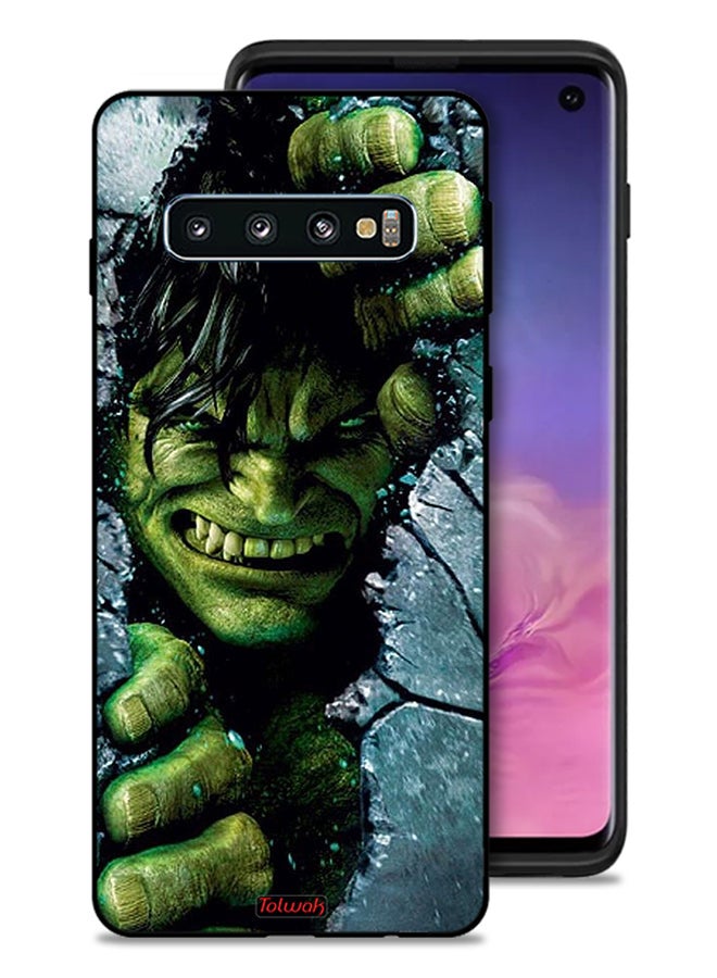 Tolwak Samsung Galaxy S10 Protective Case Cover Incredible Hulk - Image 1