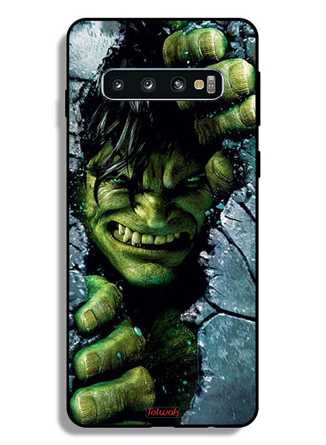 Tolwak Samsung Galaxy S10 Protective Case Cover Incredible Hulk - Image 2