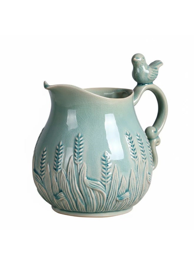 A vase with a bird-shaped handle, 8.66 inches tall, made of ceramic, suitable for home décor. - Image 3