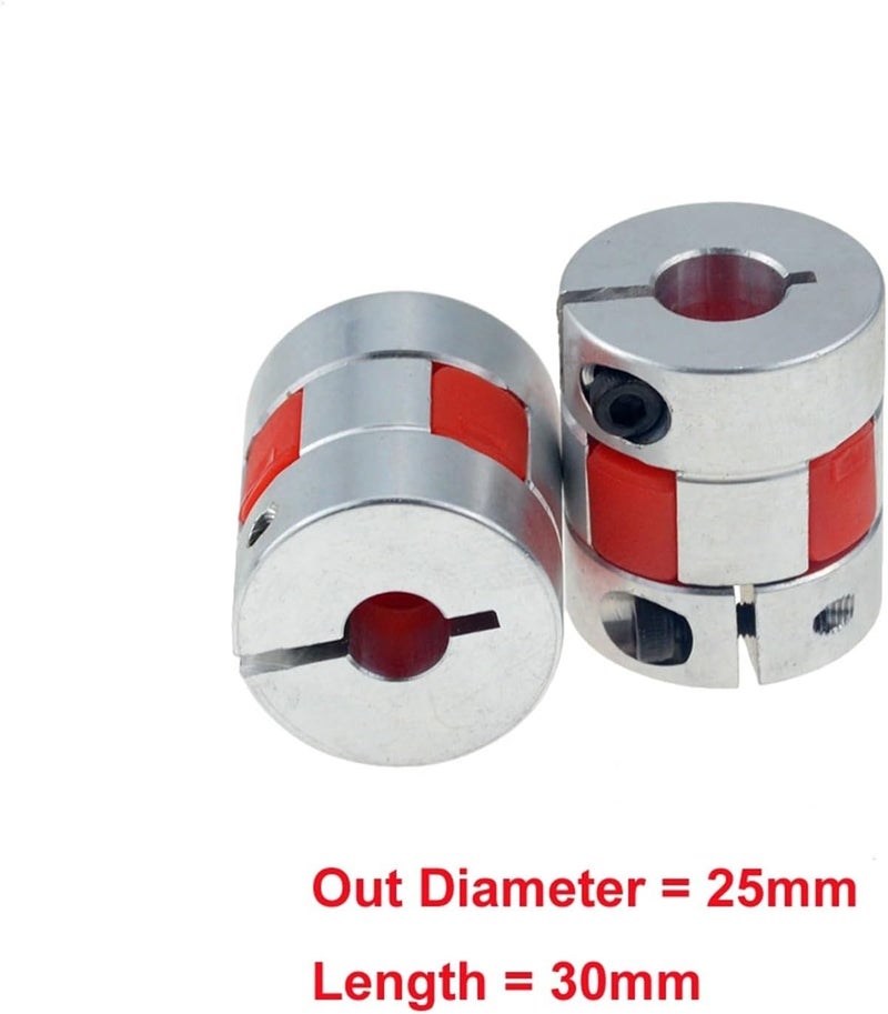 RAHBI 4pcs/lot XB Coupler Aluminium Plum Flexible Shaft Coupling D25L30 8x10mm Motor Connector Flexible Coupler 5/6/6.35/8/10/12mm Leisurely (Size : 5x10) - Image 2