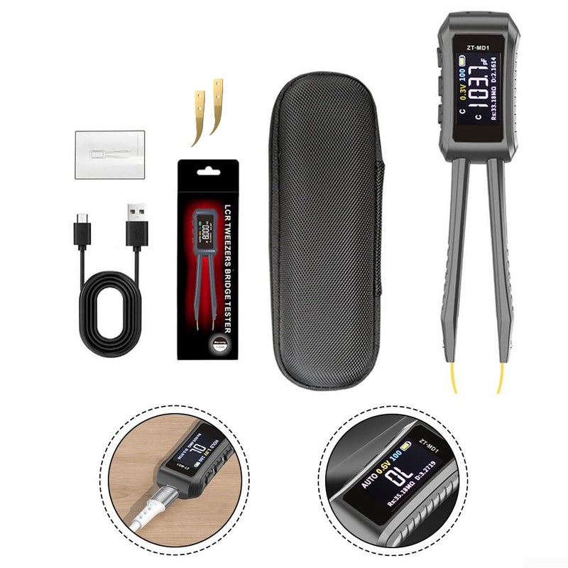 ZT MD1 Elbow LCR Meter Tester Pocket Sized Digital Multimeter For SMD Components - Image 2