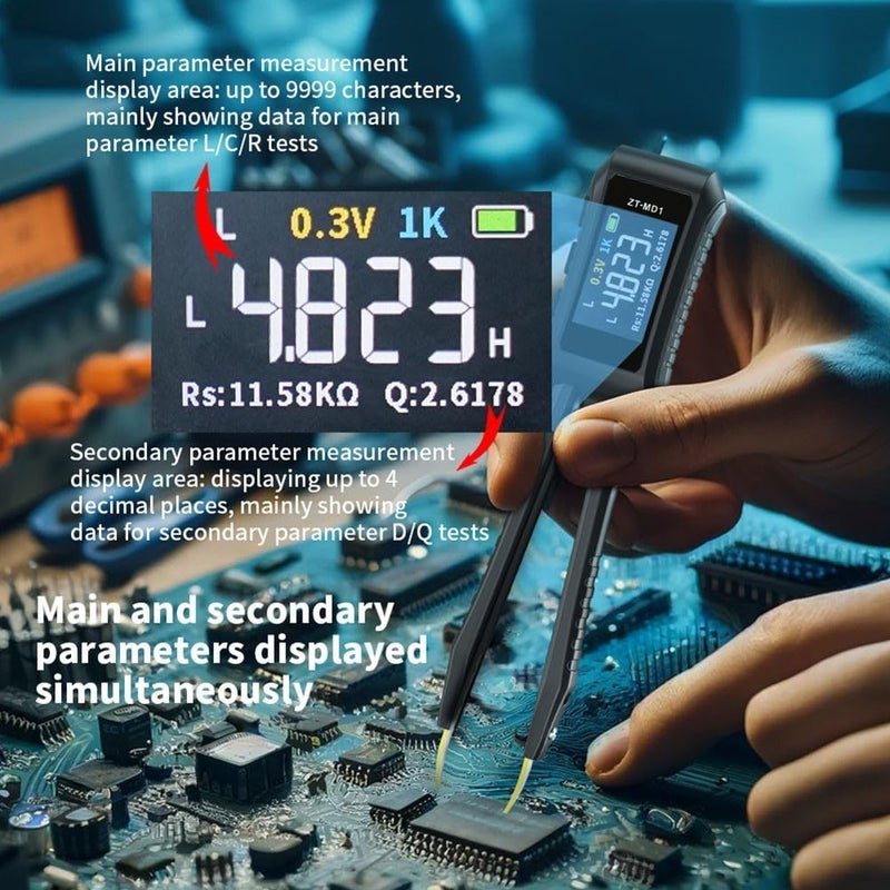 ZT MD1 Elbow LCR Meter Tester Pocket Sized Digital Multimeter For SMD Components - Image 5