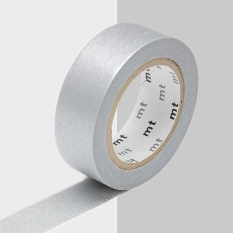 MT mt Solids Washi Paper Masking Tape, 15 mm X 10 mtrs (Silver)  - Image 2