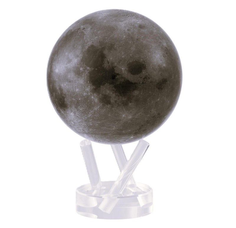 MOVA Moon Globe 6” | Rotating Lunar Globe Powered by Light | No Batteries Needed | Unique Desk Decor or Gift - Image 1