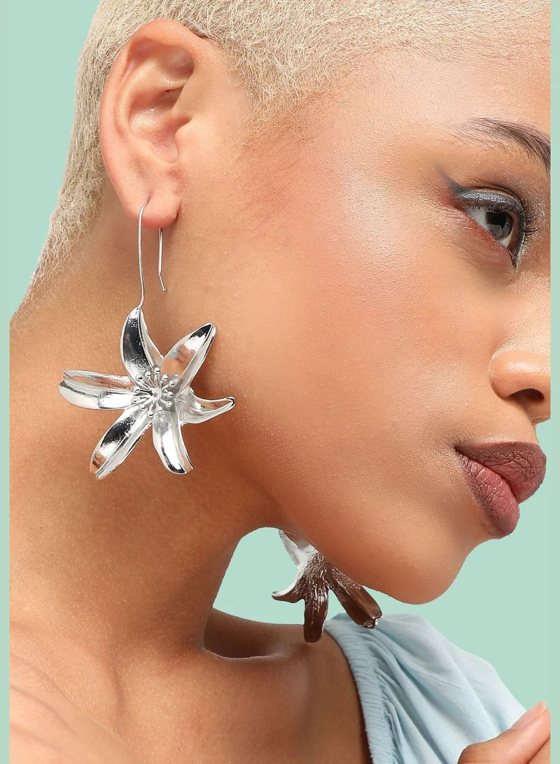 SOHI Silver Plated Party Designer Stone Drop Earring For Women