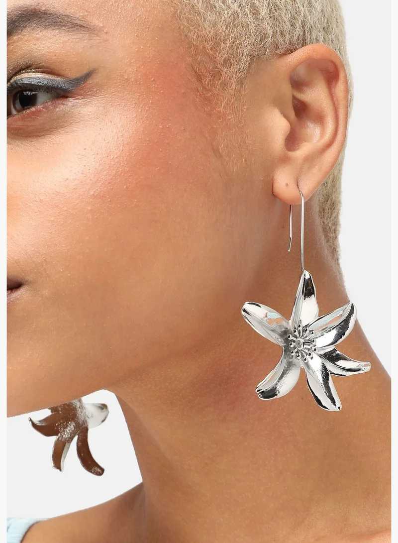 SOHI Silver Plated Party Designer Stone Drop Earring For Women
