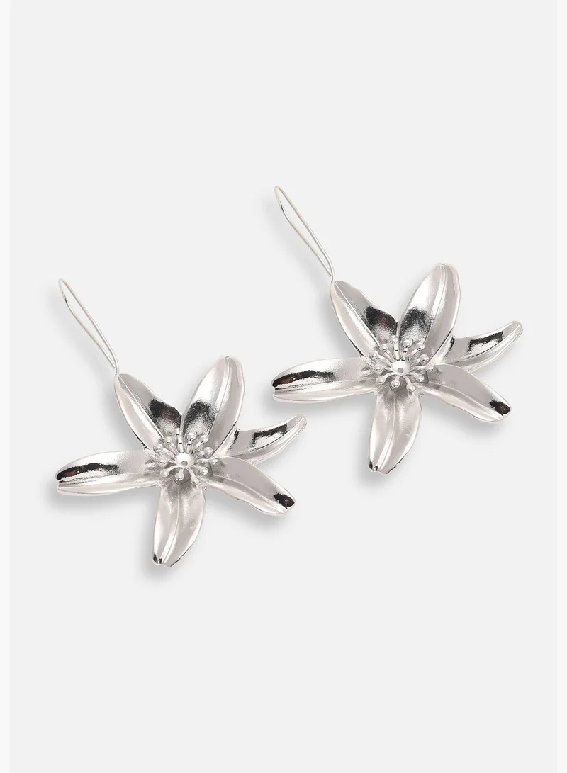 SOHI Silver Plated Party Designer Stone Drop Earring For Women