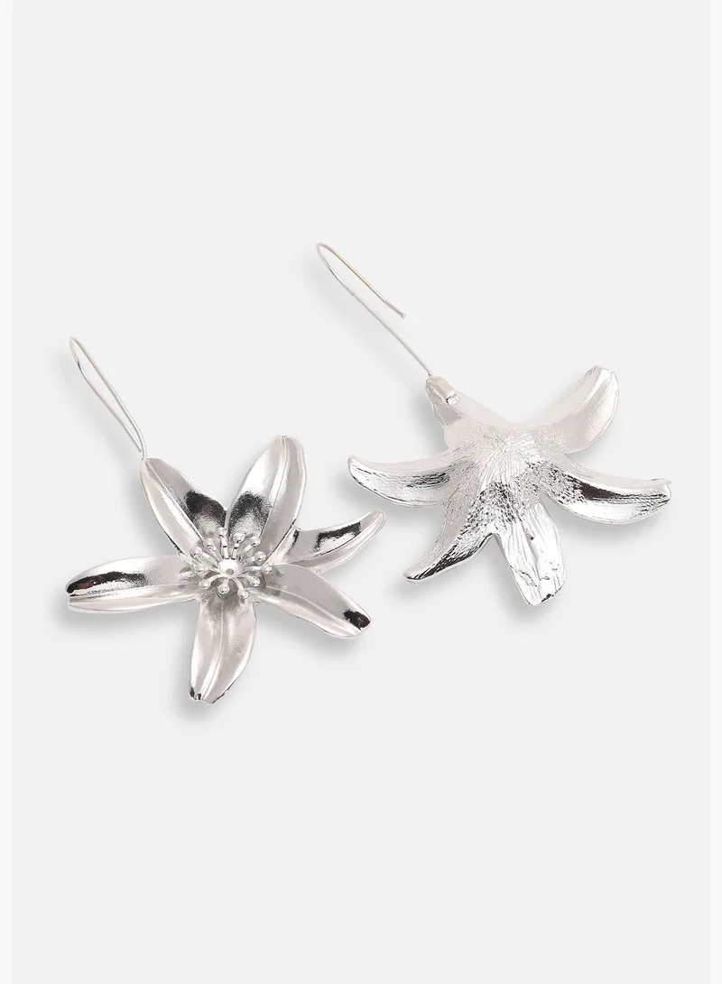 SOHI Silver Plated Party Designer Stone Drop Earring For Women