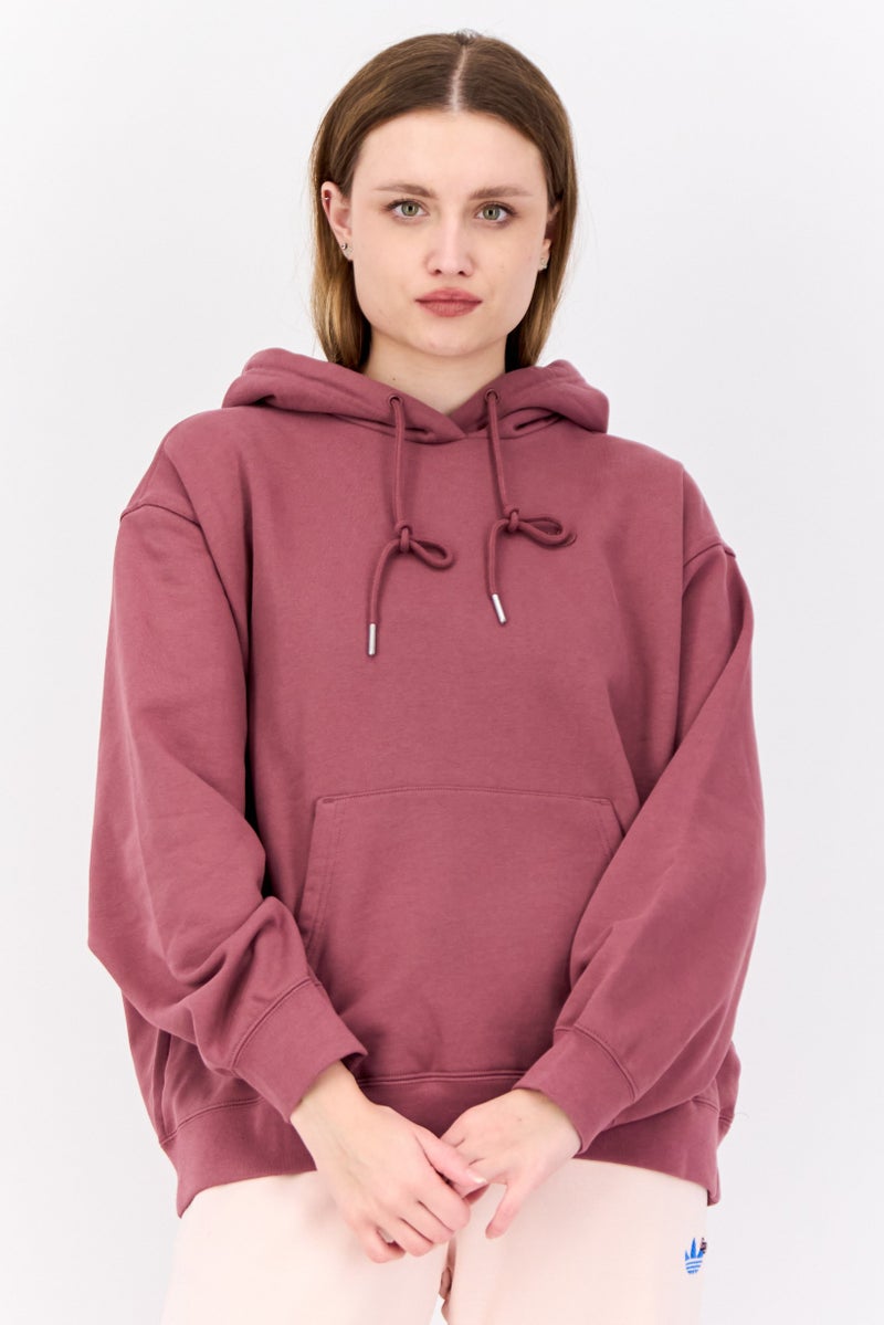 adidas Originals Women Sportswear Fit Long Sleeve Outdoor Hoodie, Mauve - Image 1