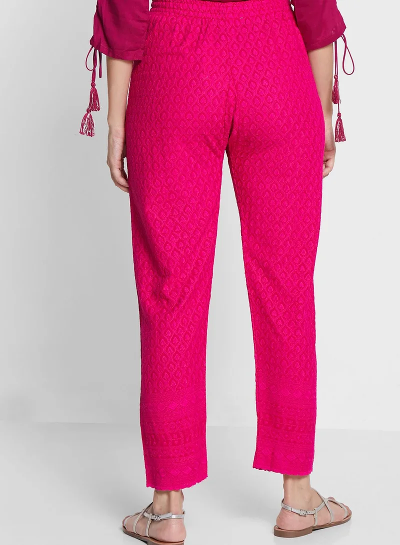 kolaba Embroidered High Waist Pants