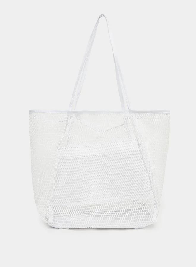 ستايلي حقيبة شاطئ شبكية بتصميم توت