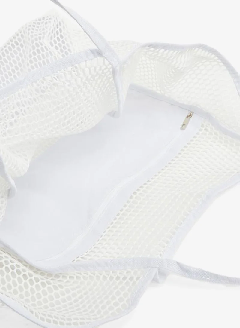 Styli  White Mesh Beach Tote Bag for Women | Best Price UAE