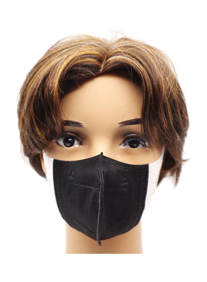 نيبمينينت عبوة كومبو من 20 كمامة وجه ثلاثية الأبعاد للأطفال باللونين الأبيض والأسود - Image 4