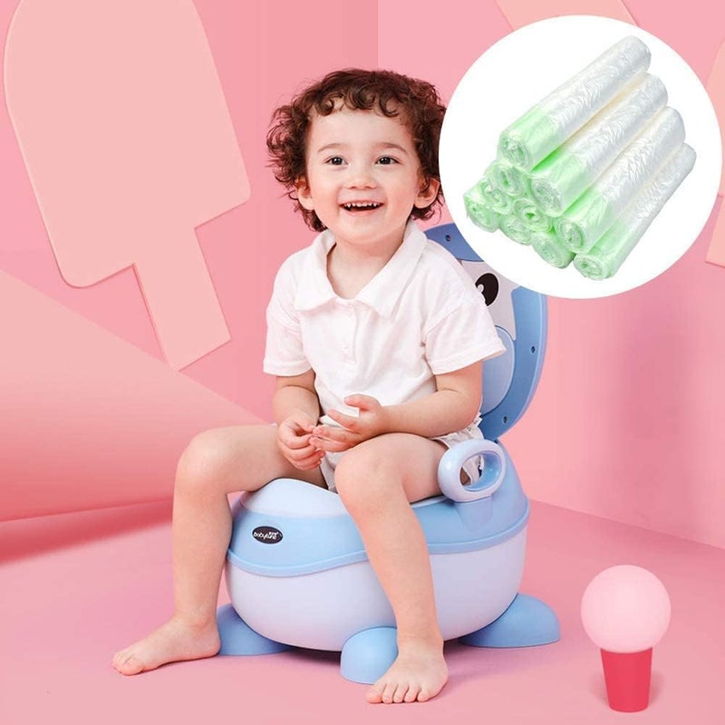 ALING 100pcs Portable Potty Chair Liners with Drawstring Bags - Disposable for Baby Toilet Training Seat - Image 3