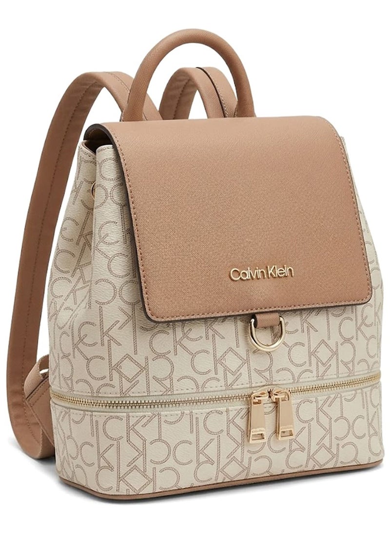 Calvin Klein Jeans Calvin Klein White Brown Women's Backpack - Image 1