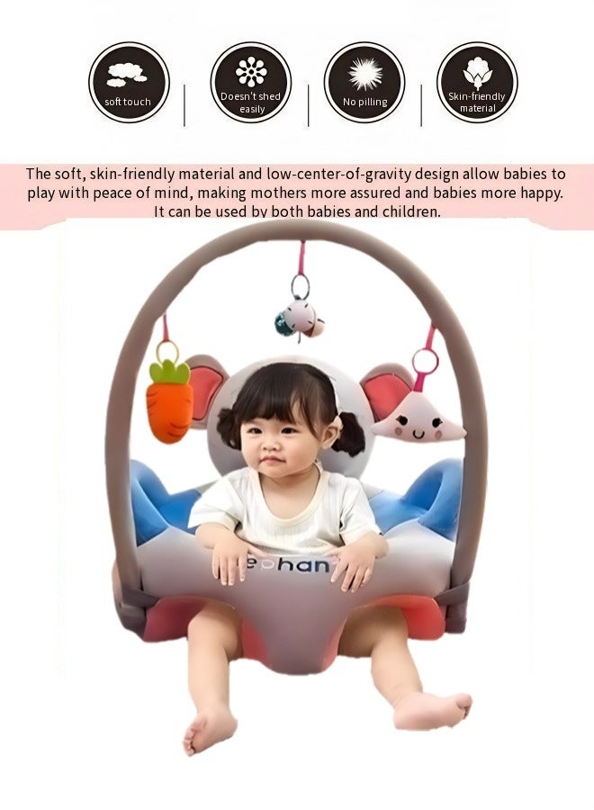 Vixplorn Baby Chair Baby learning sitting seat, baby sofa toys, baby learning chair, cartoon cute plush newborn sofa, crystal velvet fabric, PP cotton filling, toddler children gift, suitable for baby children - Image 4