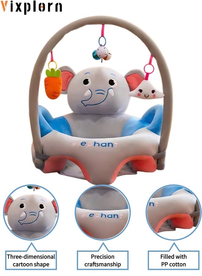 Vixplorn Baby Chair Baby learning sitting seat, baby sofa toys, baby learning chair, cartoon cute plush newborn sofa, crystal velvet fabric, PP cotton filling, toddler children gift, suitable for baby children - Image 1