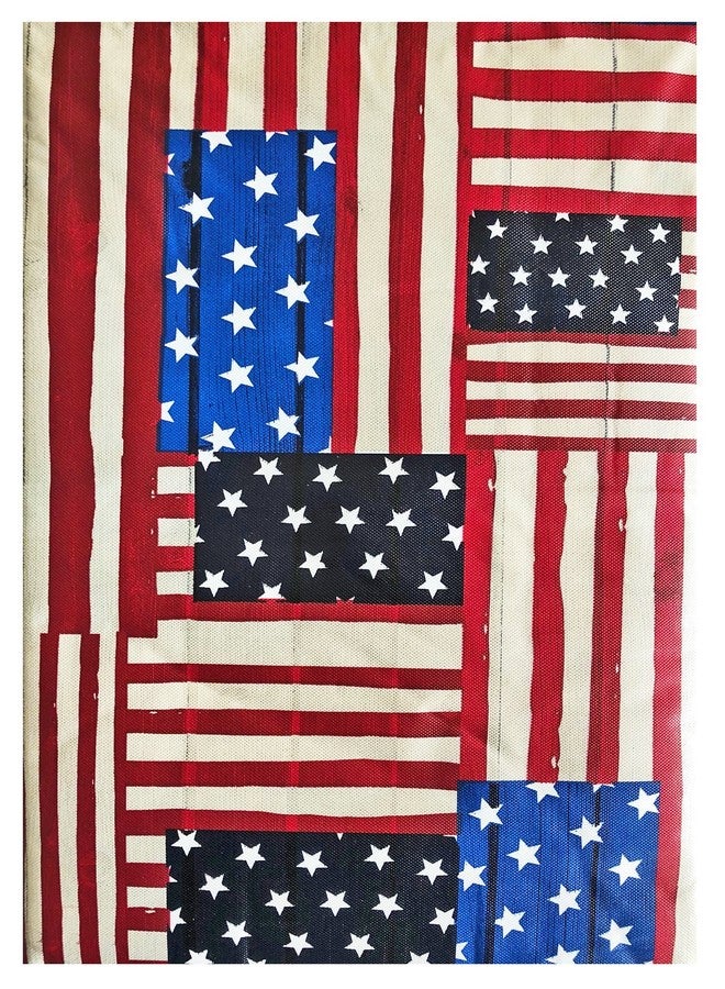 Newbridge 4th of July Round Vinyl Tablecloth with Flannel Backing, 70 Inch, American Flag Collage, Indoor Outdoor Waterproof Vinyl Table Cover for Summer Picnics, Parties and Dining - Image 2