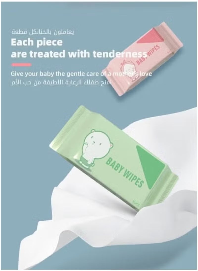 Portable Mini Wet Wipes, Hand & Mouth Cleansing Tissue Paper for Babies, Students, and Children High Quality - Image 2