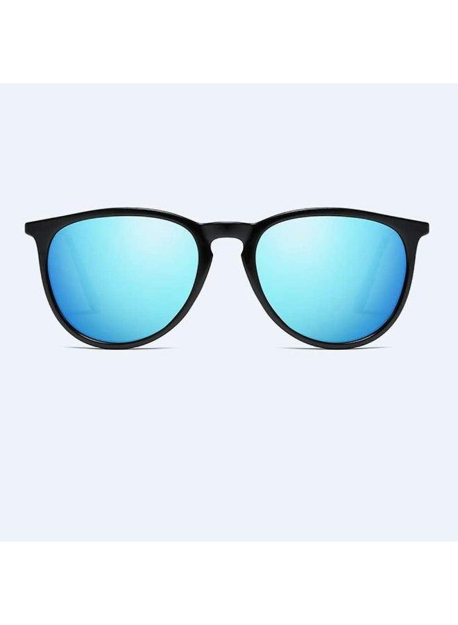NALANDA NALANDA Polarized Aviator Sunglasses With UV400 Mirrored Lens Metal PC Frame, Men's Women's Glasses For Outdoor Travel Driving Daily Use Etc.(Black & Blue-4171) - Image 2