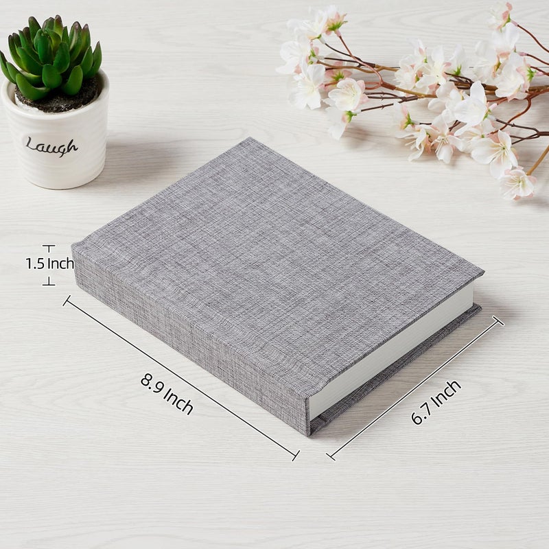 Pssoss Photo Album 5x7 with Writing Space Linen Cover 5x7 Photo Album Book Holds 20 Photos Ideal for Wedding Theme-Album and Baby Photo Albums(Gray 20 Pockets) - Image 2