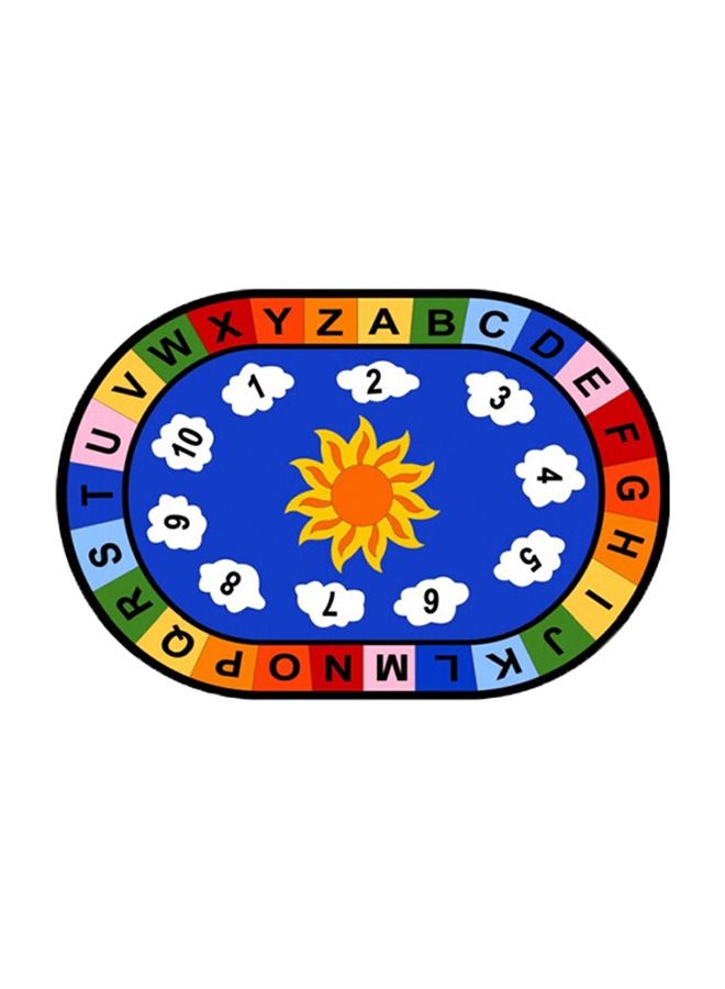 JSAITOYS Playtime Collection ABC Alphabet Rug Educational Learning And Game Area Oval Rug Carpet for Kids - Image 1