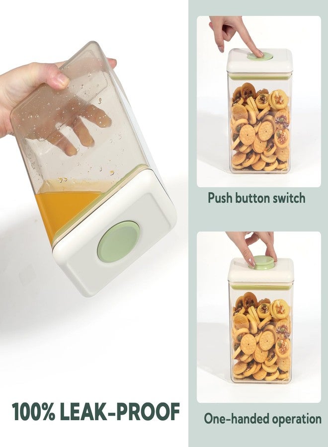 VZZNN 2 Pack POP Airtight Brown-Sugar Keeper-Container - Cereal Containers Storage 1.9Qt(61Oz/1.8L) Tablespoon Scoop Suitable for Storing Grains, Snacks, Dried Fruits etc,Stackable One-Touch Opening - Image 3