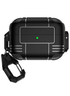 Sounce Sounce AirPods Pro 2 Case Cover with Security Lock and Keychain Wireless Charging Protective Tough Rugged Shockproof Case for Apple AirPod Pro 2nd Gen (2022) - Black  - Image 1