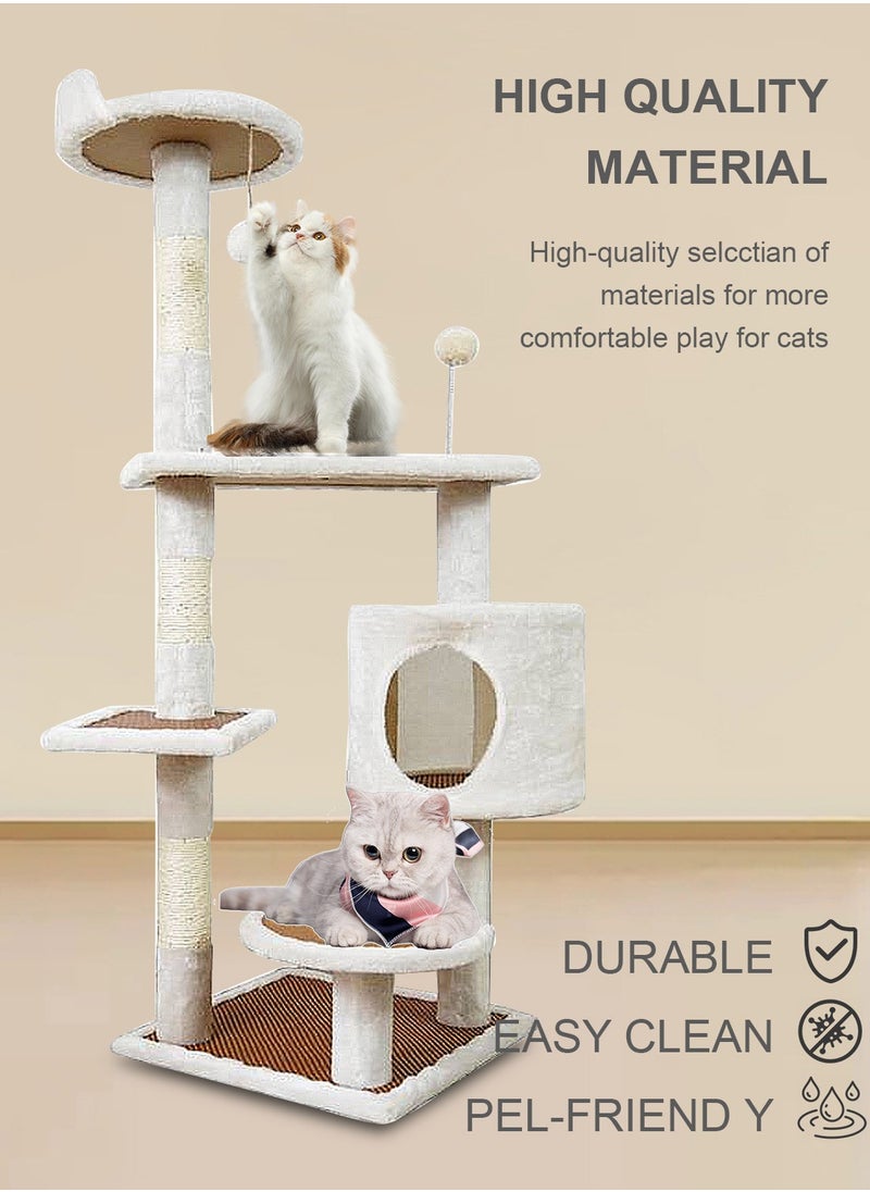 Kidle - Multifunctional Cat Tree Cat Nest Cat Jumping Platform Cat Scratching Post Cat Climbing Frame Cat Toys - Image 1