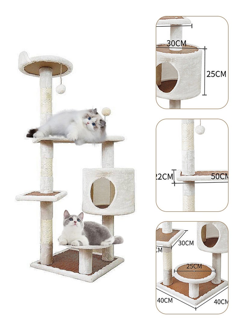 Kidle - Multifunctional Cat Tree Cat Nest Cat Jumping Platform Cat Scratching Post Cat Climbing Frame Cat Toys - Image 1