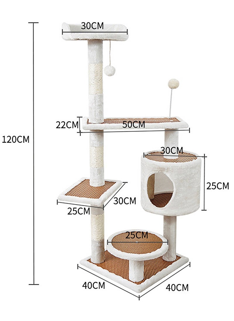 Kidle - Multifunctional Cat Tree Cat Nest Cat Jumping Platform Cat Scratching Post Cat Climbing Frame Cat Toys - Image 1