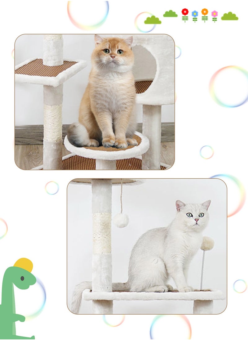 Kidle - Multifunctional Cat Tree Cat Nest Cat Jumping Platform Cat Scratching Post Cat Climbing Frame Cat Toys - Image 1