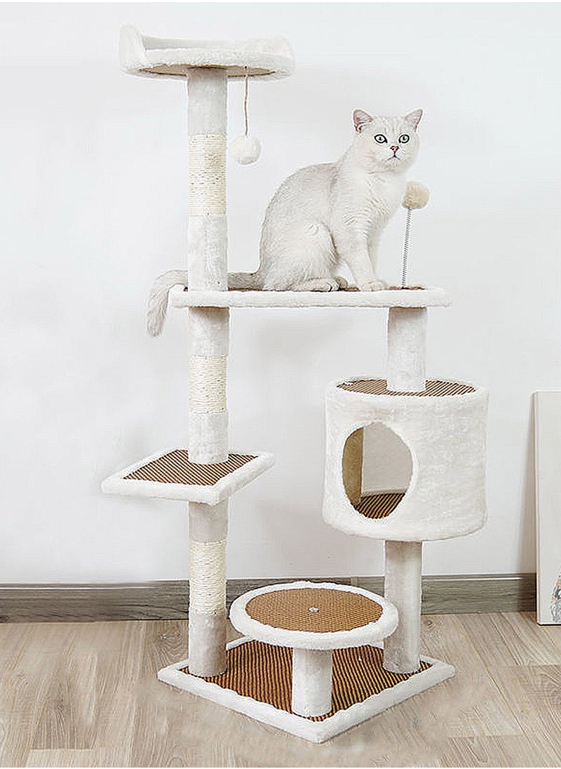 Kidle - Multifunctional Cat Tree Cat Nest Cat Jumping Platform Cat Scratching Post Cat Climbing Frame Cat Toys - Image 1