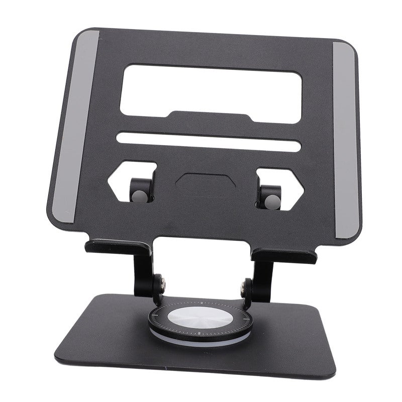 Tablet Stand: 360° Rotating Adjustable Foldable Aluminum Alloy Stand - Universal Compatibility For 5.8 To 12.9 Inch Devices, Cooling Vent Design For Home Office, Travel, Online Learning And Gaming - Image 5