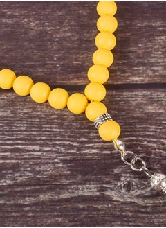 The Black Pearl Accessories Yellow Alabaster Stone Prayer Bead of 33 Beads  - Image 2