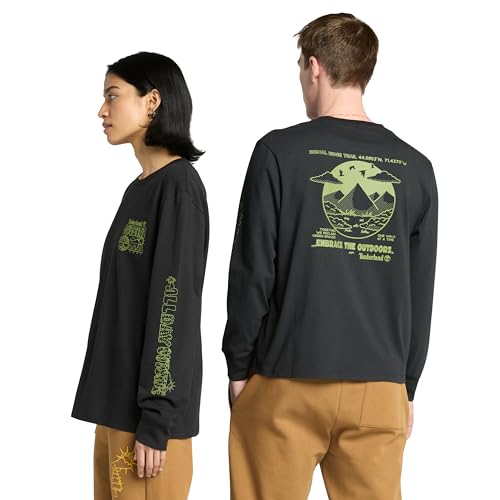Timberland Men's All Day Outside Long Sleeve Tee, Black, Large - Image 2