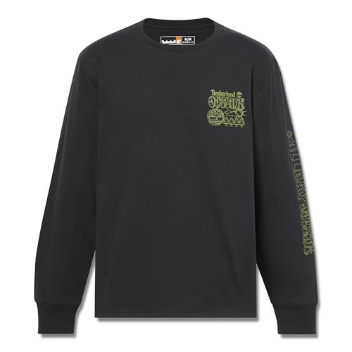 Timberland Men's All Day Outside Long Sleeve Tee, Black, Large - Image 3