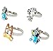 LUV HER Bluey Kids Jewelry 4Piece Adjustable Rings for Girls Ring Sets with metal charm Fashion Girls Jewelry Ages 3 - Image 3
