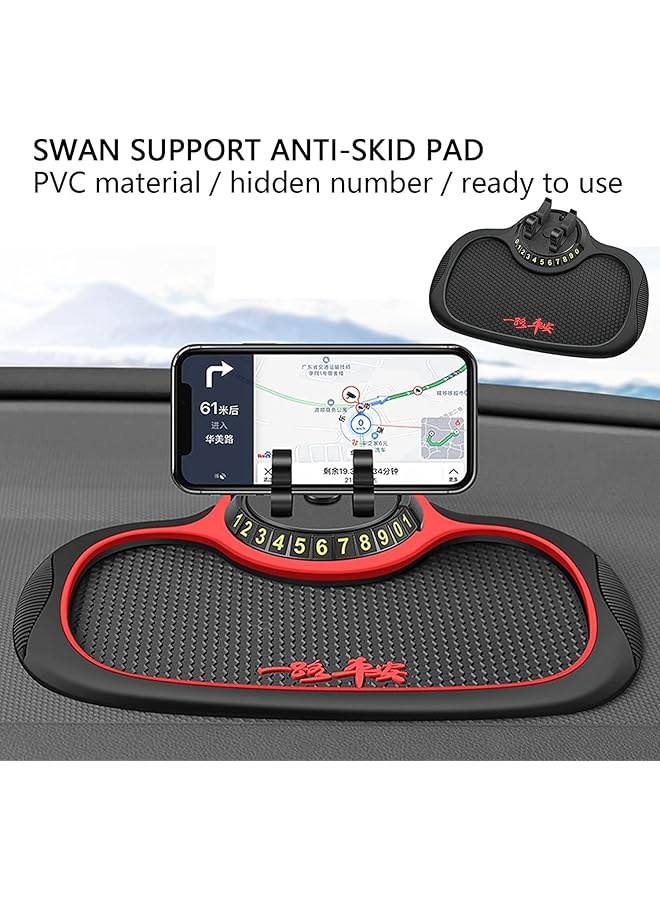SYOSI Non-Slip Phone Pad For Car Non-Slip 3-In-1 Car Phone Pad Cute Animal Dolls Car Phone Pad Holder With Universal Cell Phone Holder Number Plate Stickers Anti-Slip Mat For Car - Image 3