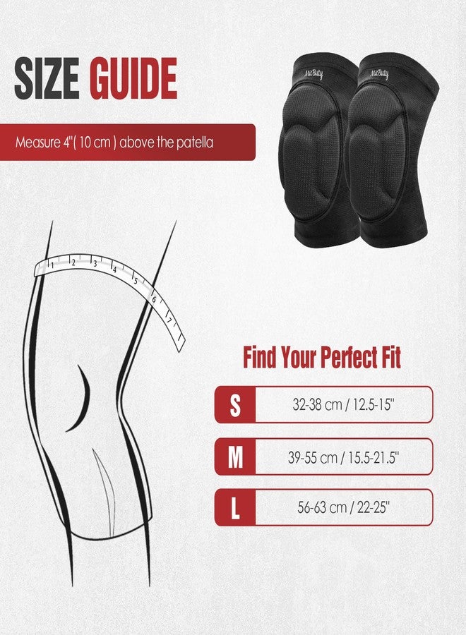 MitButy Protective Knee Pads for Men, Women & Kids - 1 Pair Thick Foam Cushioned Pads for Volleyball, Dance, Gardening, Wrestling & Kneeling - Durable Protection for Work & Sports (M: 15.5-21.5") - Image 5