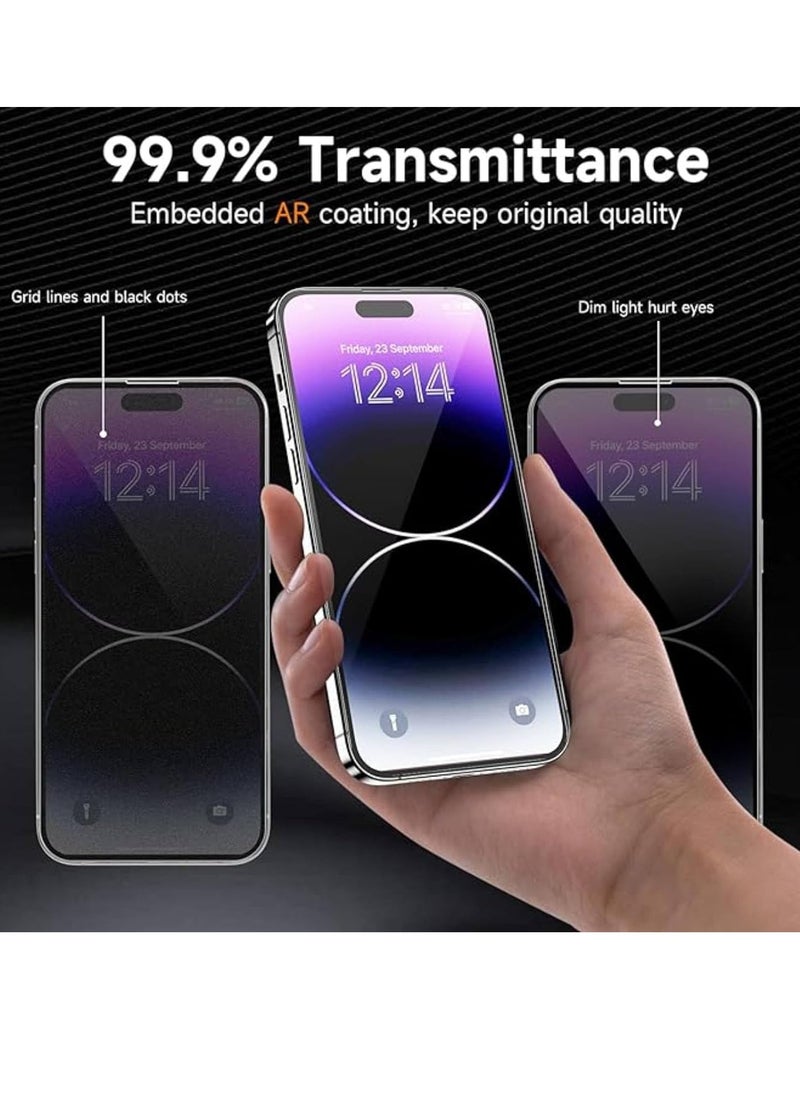 Privacy Screen Protector Compatible with iPhone 15 Pro Max/15 Plus 6.7", Full Coverage Anti-Spy Tempered Glass Film 9H Upgrade Edge Protection Easy Installation BubbleFree for iPhone 15 Pro Max