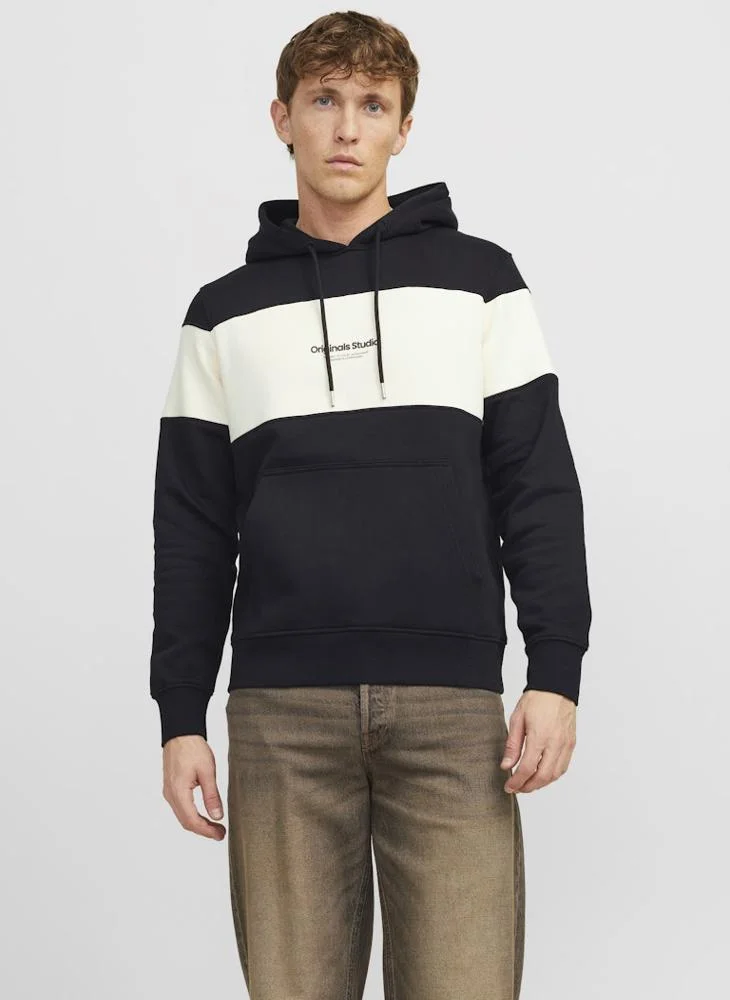 جاك اند جونز Jorvesterbro Block Drawstring Hoodie