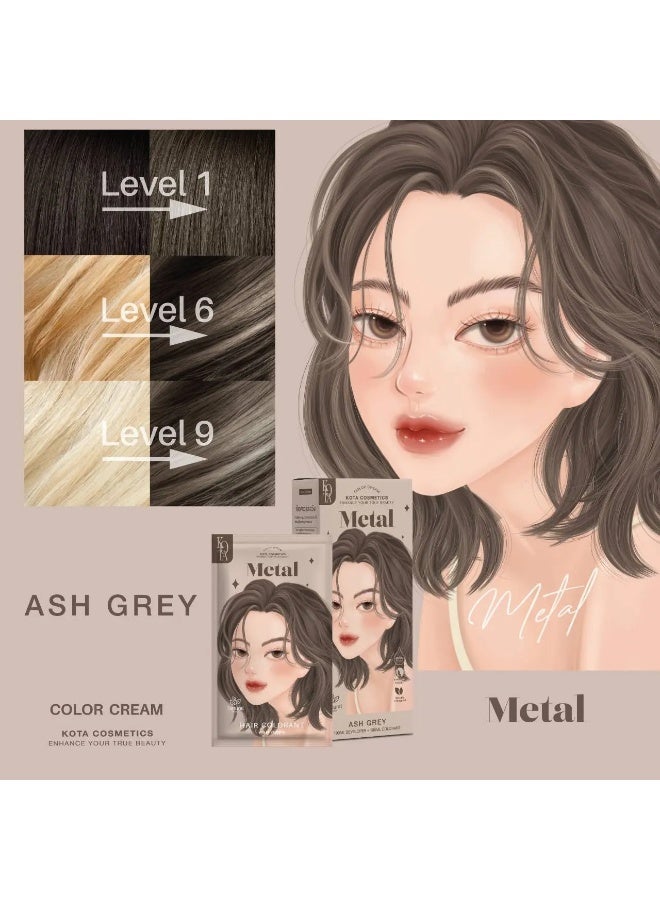 Kota Cosmetics Metal Ash Grey Hair Dye - Image 3