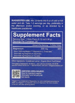 Natural Stacks Natural Stacks, MagTech, Magnesium, Lemonade, 20 Stick Packs, 0.12 oz (3.38 g) Each  - Image 2